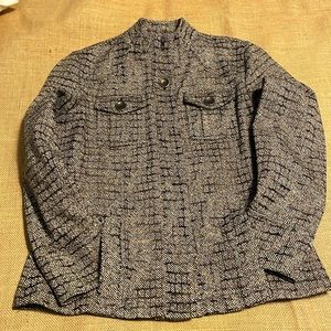 EUC Chico’s Sz 0 Brown Tweed Blazer